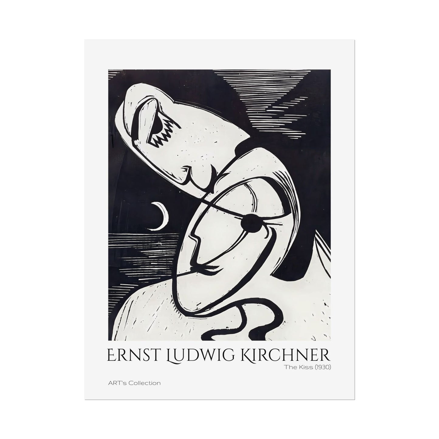 The Kiss (1930) by Ernst Ludwig Kirchner / Affiche imprimée - Série ART's Collection