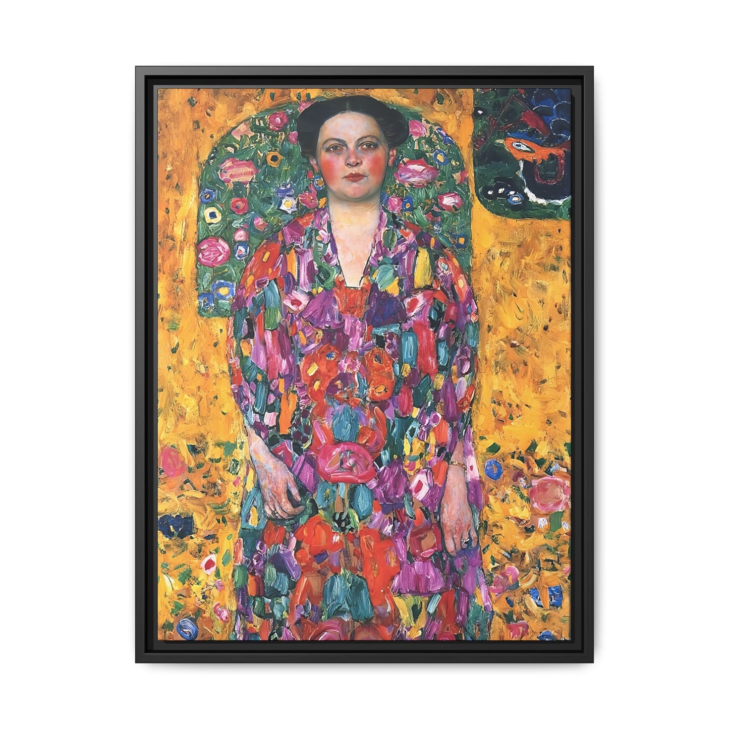 Portrait of Eugenia Primavesi (1913) by Gustav Klimt  / Toile encadrée sur caisse américaine