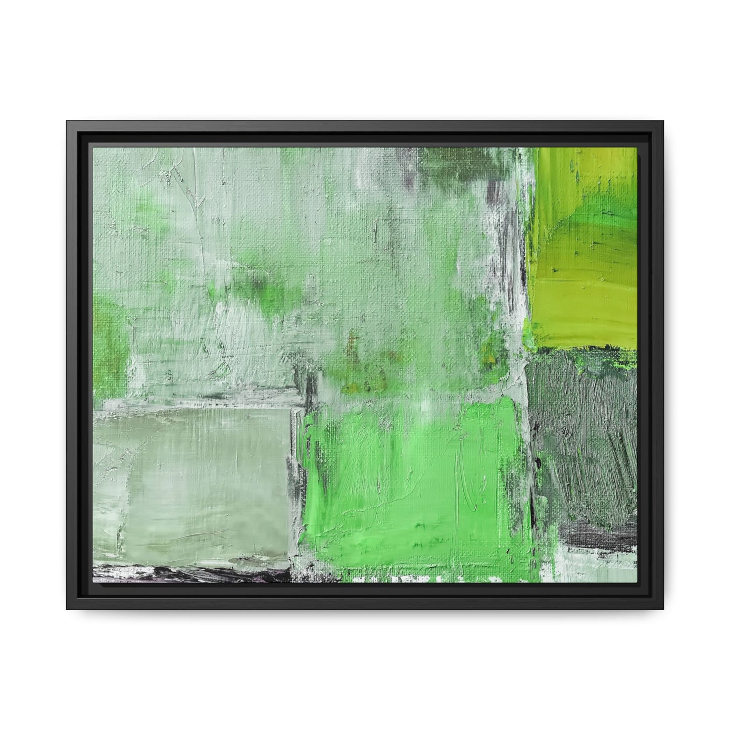 Tableau Beaux Arts Vert Emeraude "Série Sign Collections" / Toile encadrée sur caisse américaine