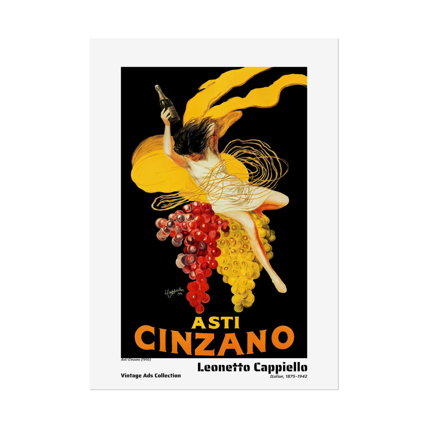 Asti Cinzano (1910) by Leonetto Cappiello / Affiche imprimée - Série Vintage Ads Collection