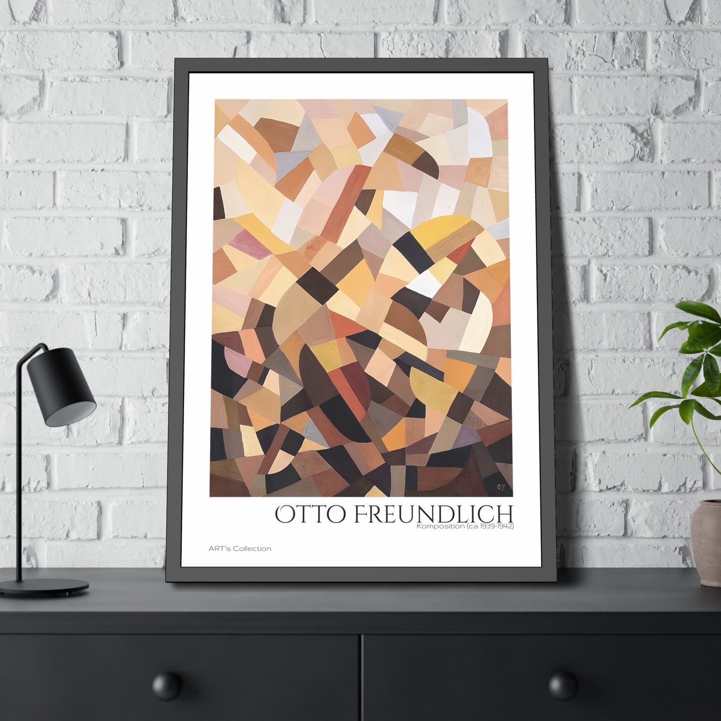 Komposition (ca 1939-1942) by Otto Freundlich  / Affiche Encadrée série ART's Collection
