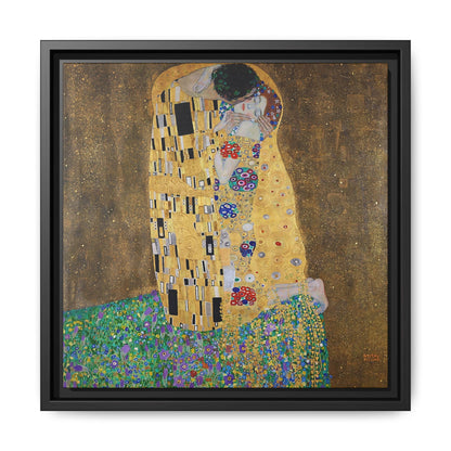 The kiss (lovers) (1908) by Gustav Klimt / Toile encadrée sur caisse américaine