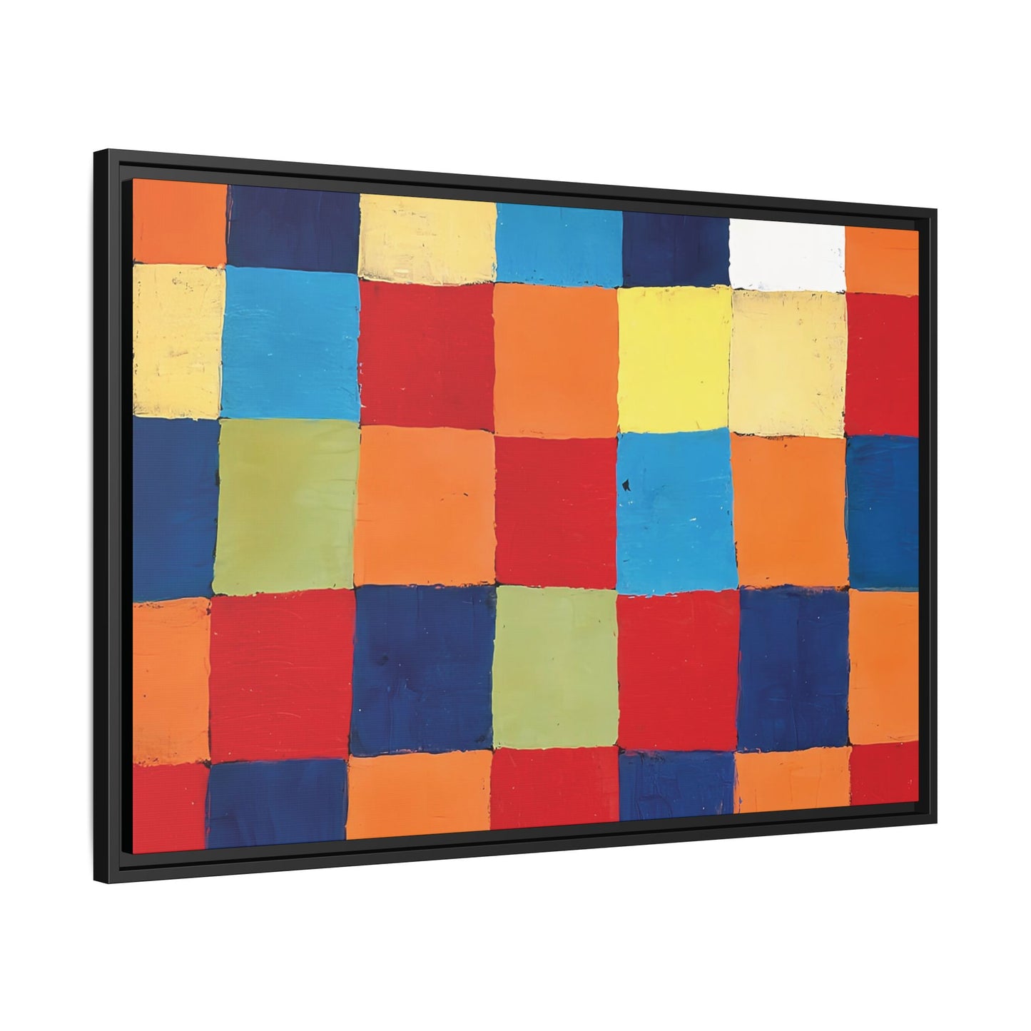 Color chart Qu1 (1930) by Paul Klee / Toile encadrée sur caisse américaine