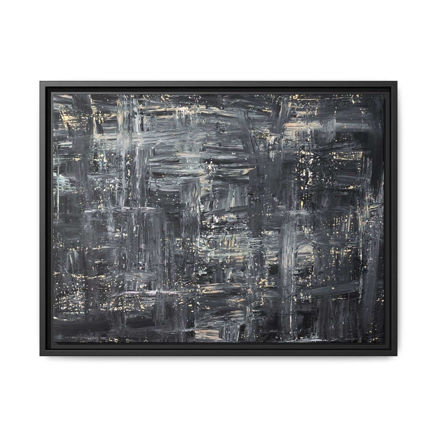 Tableau Intemporel Ardoise Doré "Série Sign Collections" / Toile encadrée sur caisse américaine