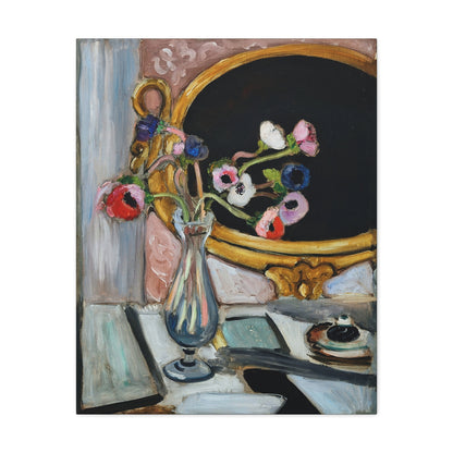 Anémones au miroir noir (1919) by Henri Matisse / Reproduction Fine Art sur Toile /  Epaisseur 3.2 cm - 1.25 inch