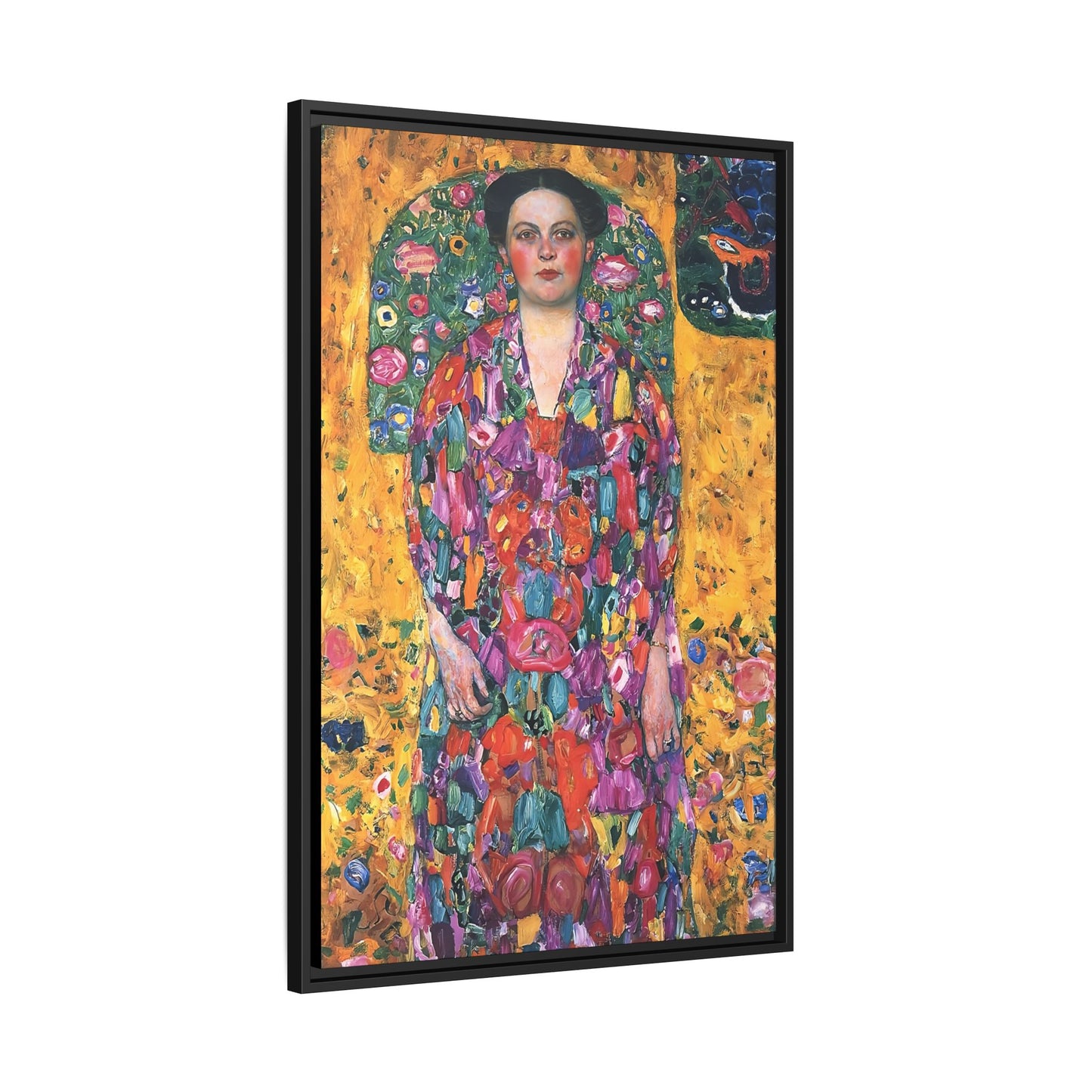 Portrait of Eugenia Primavesi (1913) by Gustav Klimt  / Toile encadrée sur caisse américaine