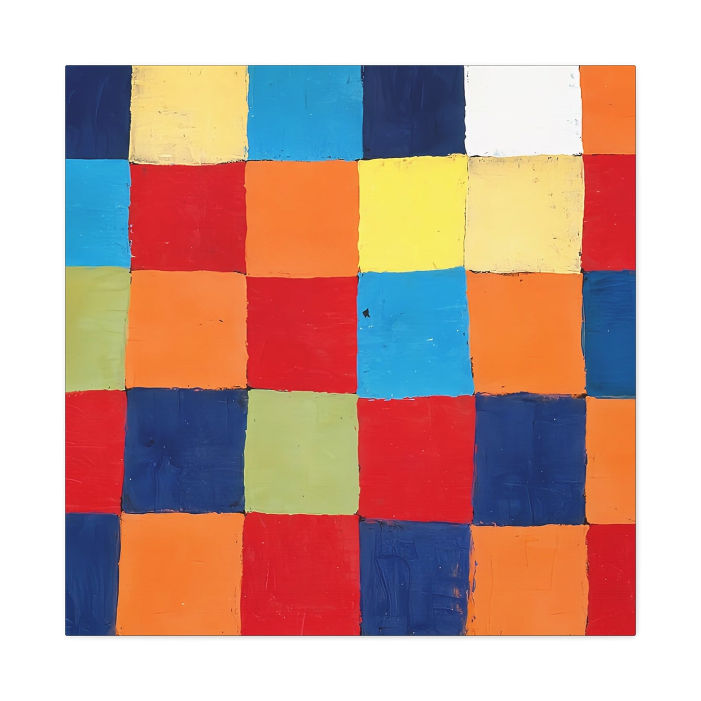 Color chart Qu 1 (1930) by Paul Klee / Reproduction Fine Art sur Toile / Large Epaisseur 3.2 cm - 1.25 inch