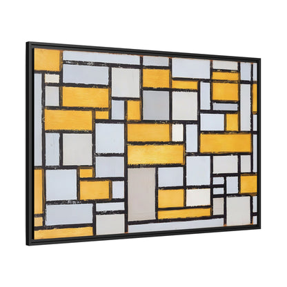 Composition with Grid 1 (1918) by Piet Mondrian  / Toile encadrée sur caisse américaine