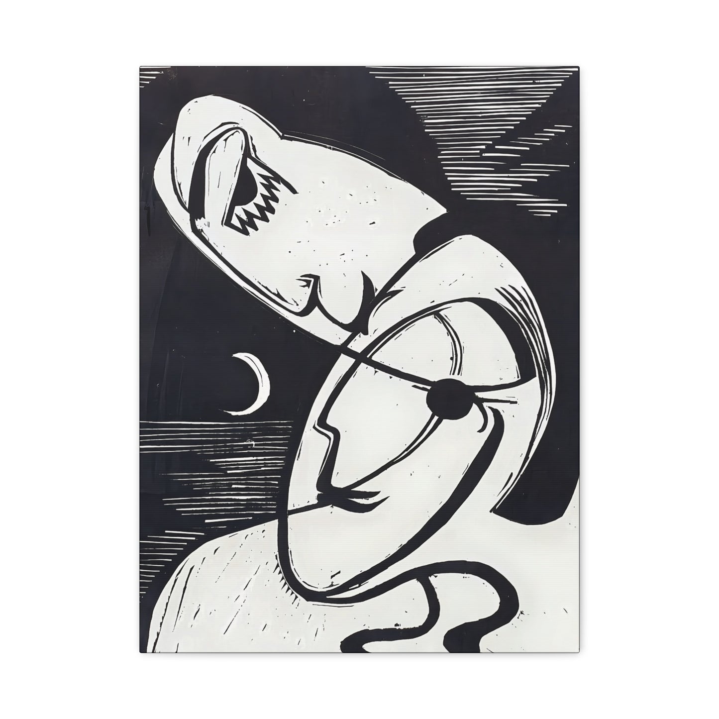 The Kiss (1930) by Ernst Ludwig Kirchner / Reproduction Fine Art sur Toile /  Epaisseur 3.2 cm - 1.25 inch