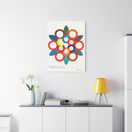 Centre Pure Colors (ca 1900) by Elizabeth A. Nedwill / Reproduction Fine Art sur Toile /  Epaisseur 3.2 cm - 1.25 inch