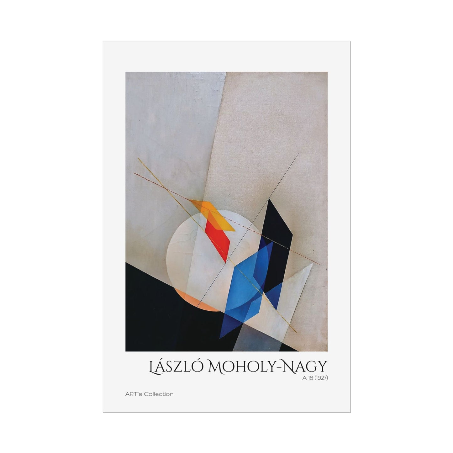 A 18 (1927) by László Moholy-Nagy / Affiche imprimée - Série ART's Collection