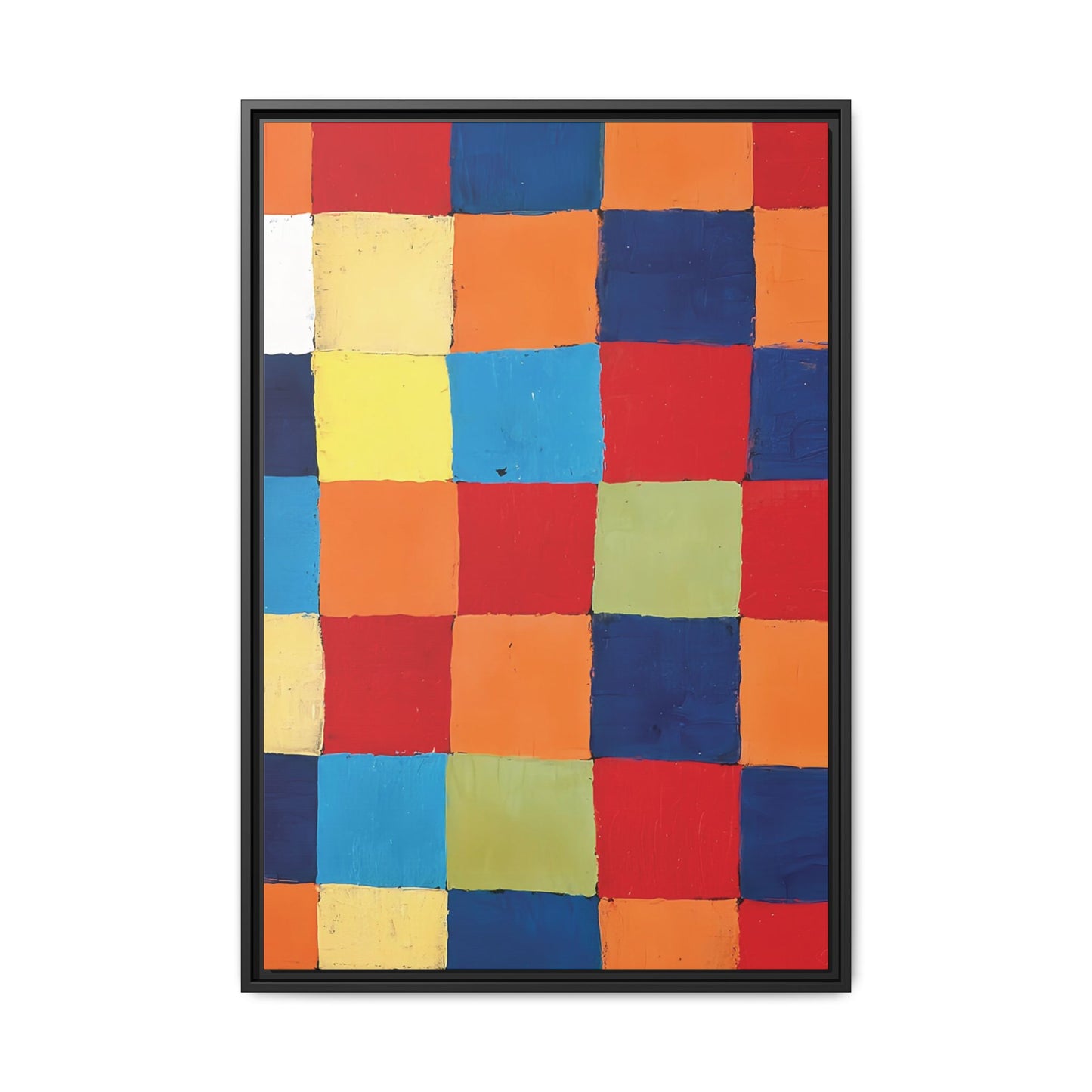Color chart Qu1 (1930) by Paul Klee / Toile encadrée sur caisse américaine