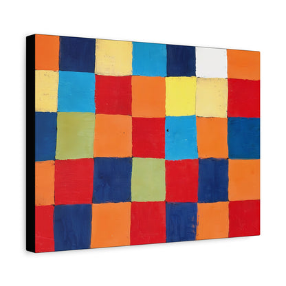 Color chart Qu 1 (1930) by Paul Klee / Reproduction Fine Art sur Toile / Large Epaisseur 3.2 cm - 1.25 inch