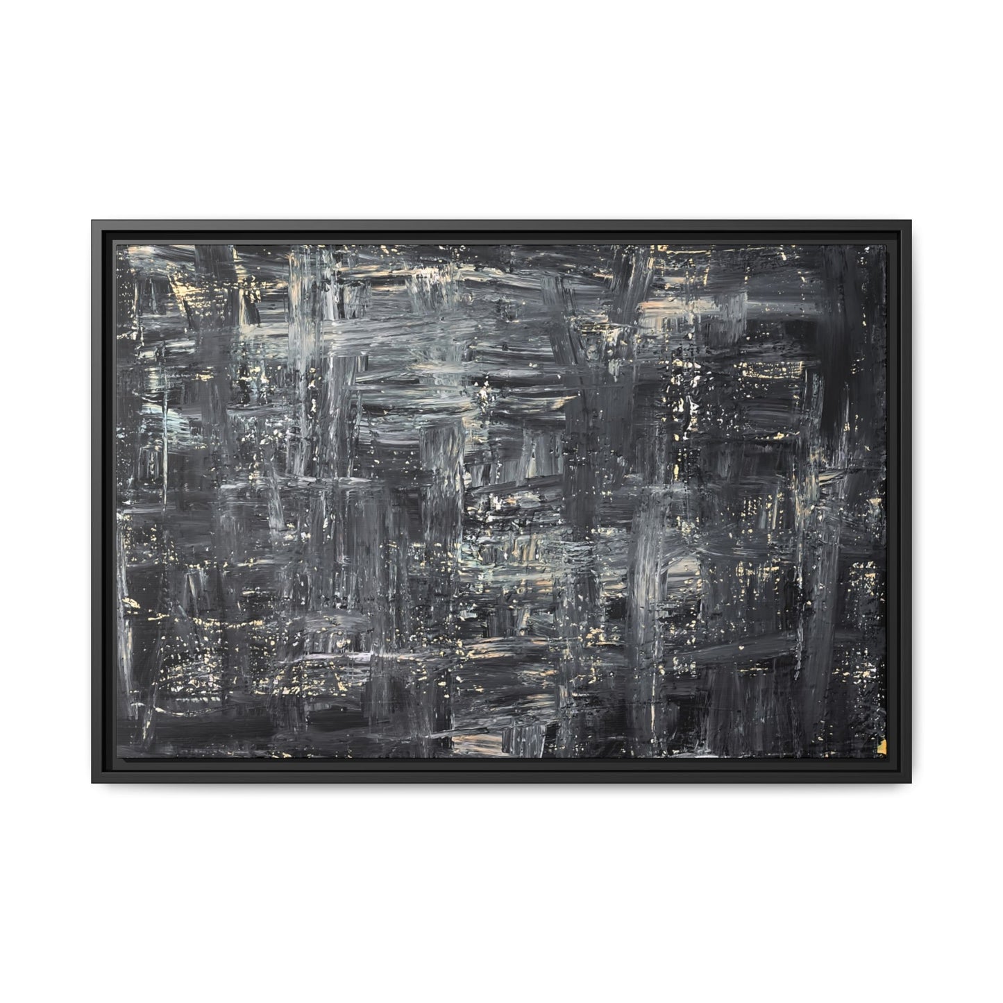 Tableau Intemporel Ardoise Doré "Série Sign Collections" / Toile encadrée sur caisse américaine