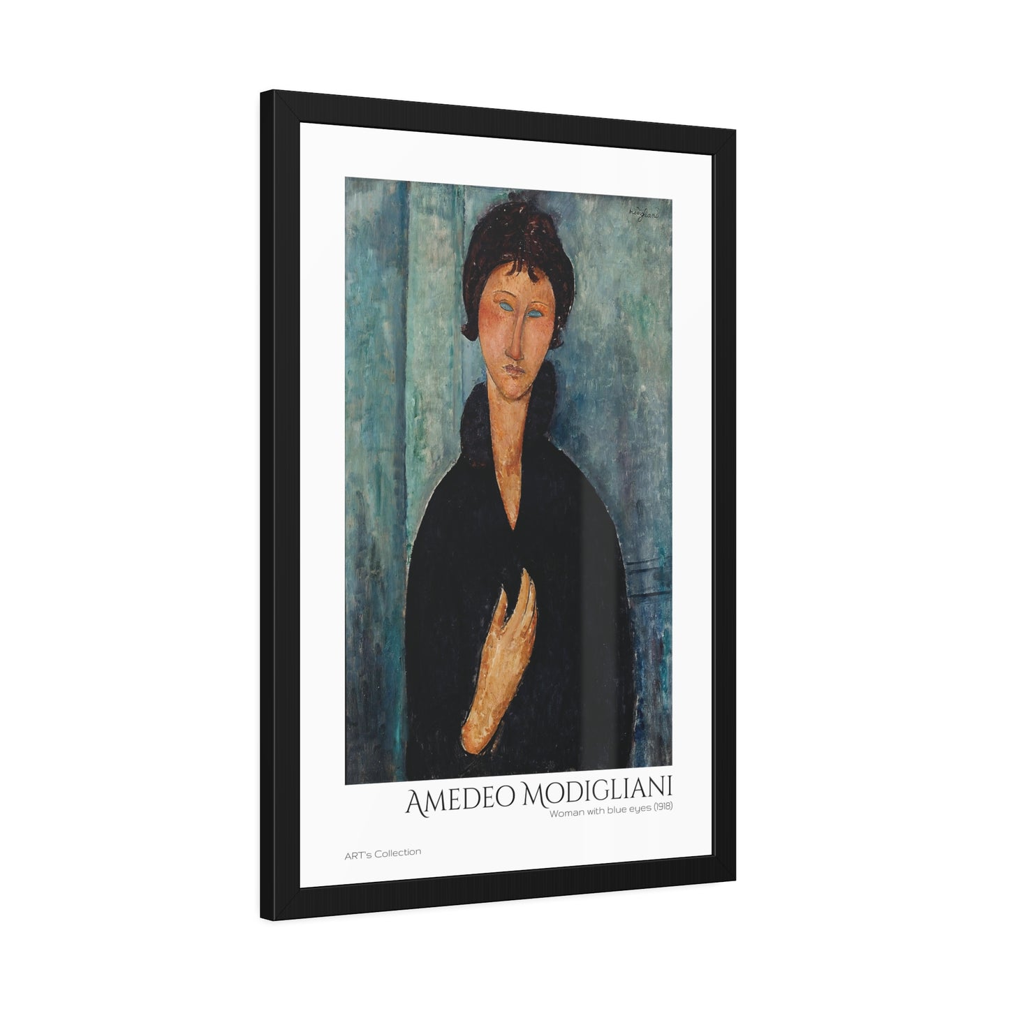 Woman with blue eyes (1918) by Amedeo Modigliani  / Affiche Encadrée série ART's Collection