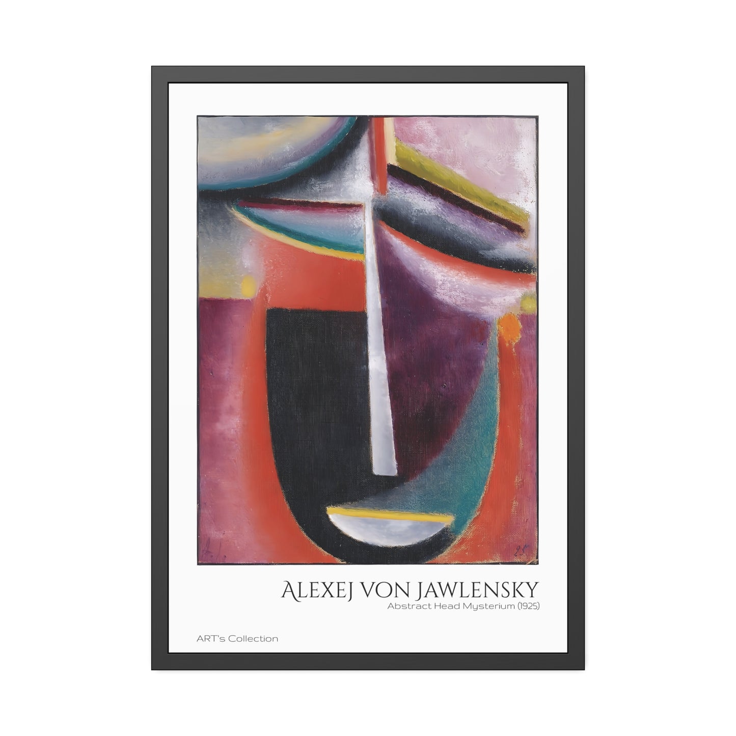 Abstract Head Mysterium (1925) by Alexej von Jawlensky  / Affiche Encadrée série ART's Collection