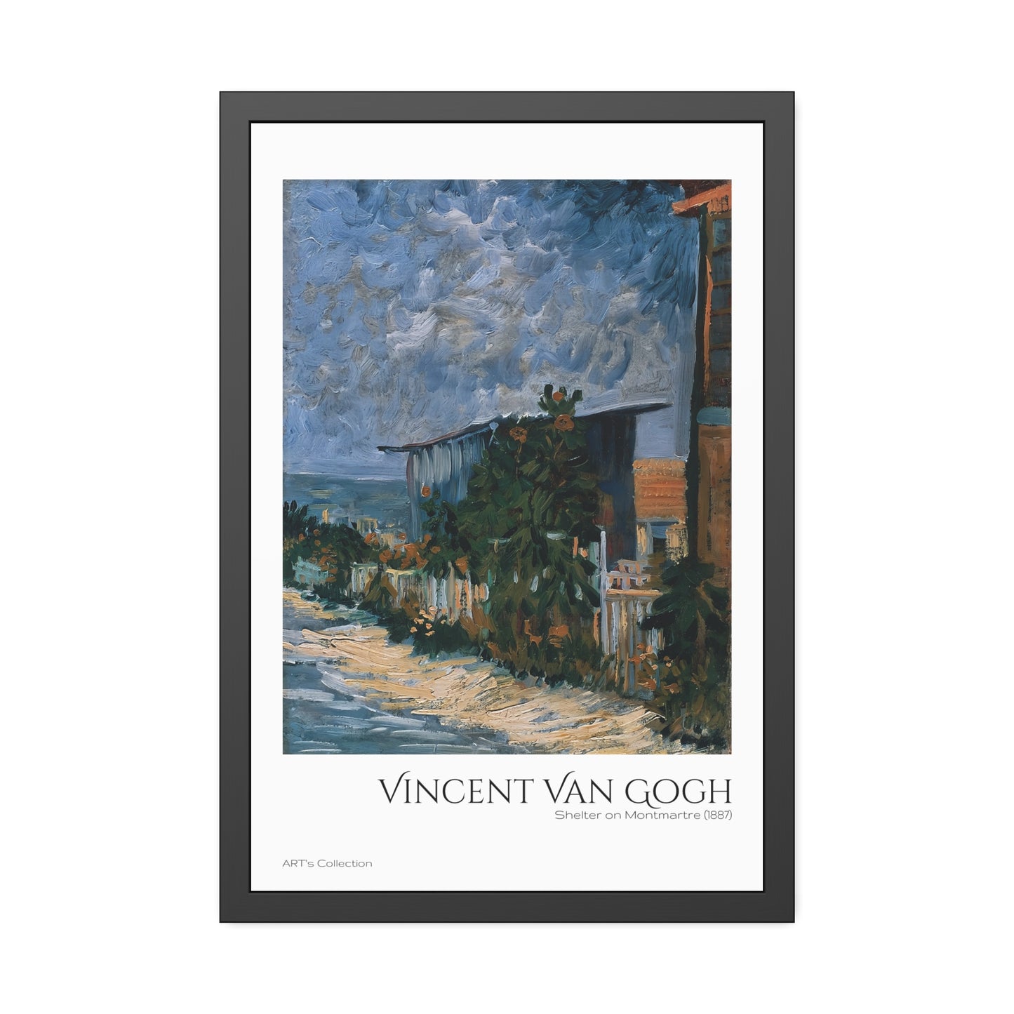 Shelter on Montmartre (1887)  by Vincent Van Gogh / Affiche Encadrée série ART's Collection