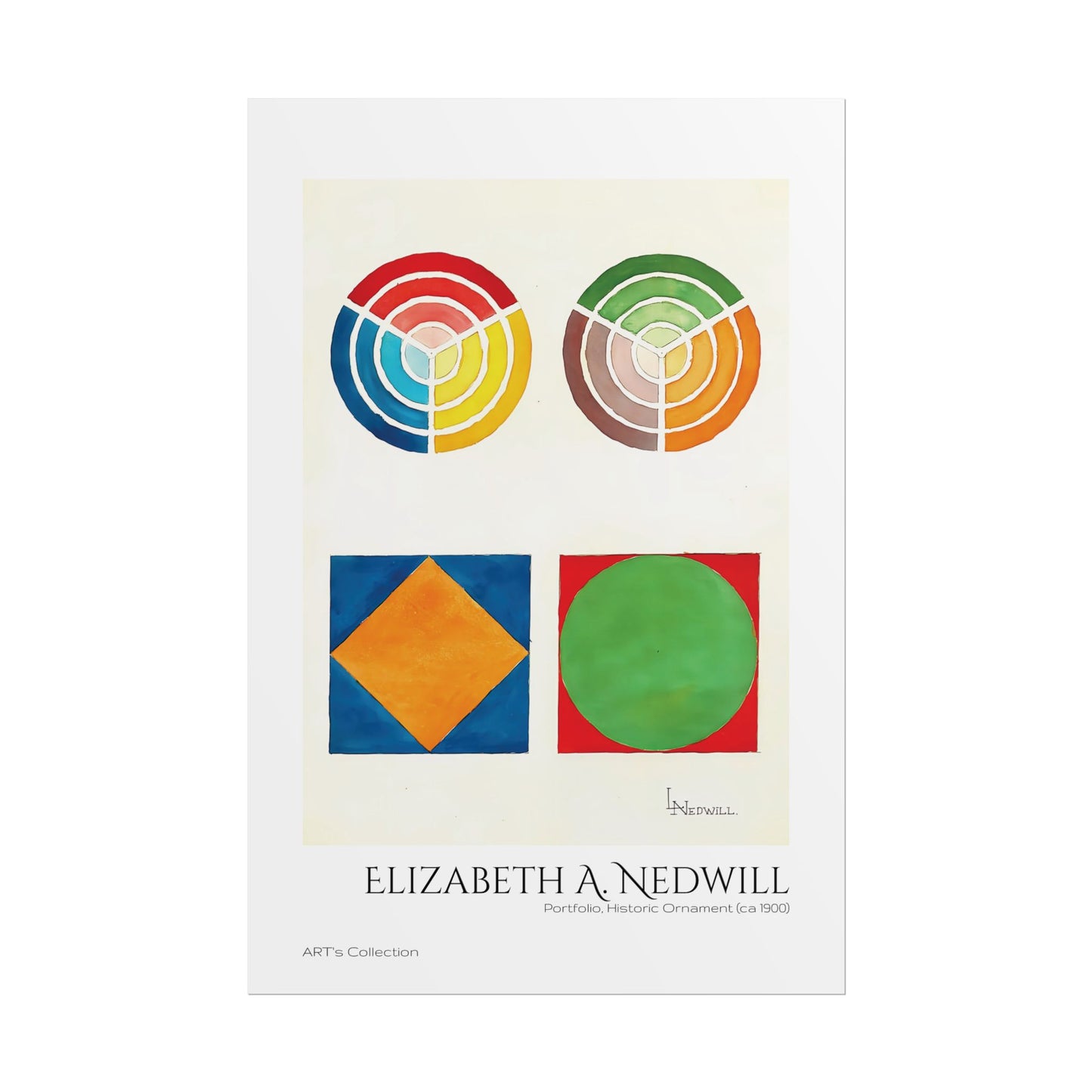 Portfolio, Historic Ornament (ca 1900) by Elizabeth A. Nedwill / Affiche imprimée - Série ART's Collection