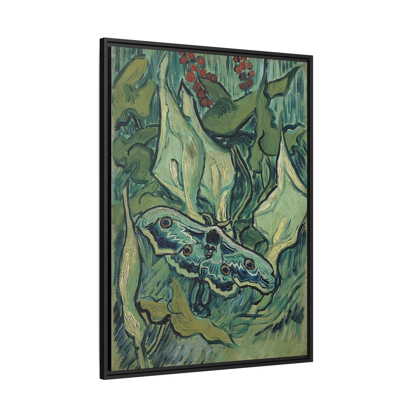 Emperor moth (1889) by Vincent van Gogh / Toile encadrée sur caisse américaine
