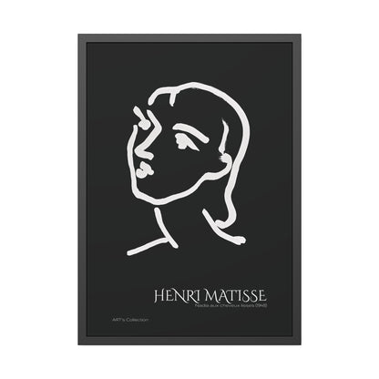 Nadia aux cheveux lisses (1948) black édition by Henri Matisse / Affiche Encadrée série ART's Collection