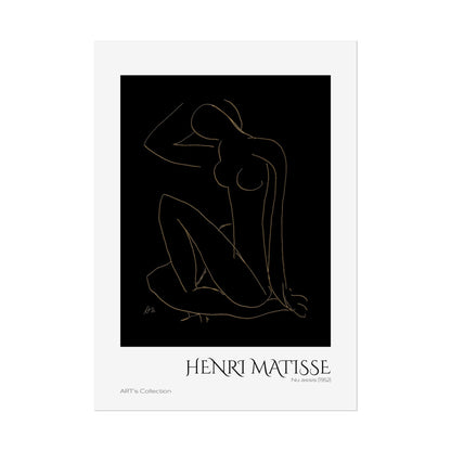 Nu assis (1952) version imposition by Henri Matisse / Affiche imprimée - Série ART's Collection