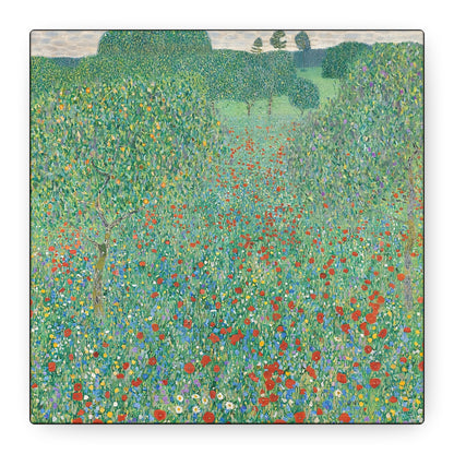 Blühender Mohn Mohnwiese (1907) by Gustav Klimt / Reproduction Fine Art sur Toile / Flanc Large Epaisseur 3.2 cm - 1.25 inch
