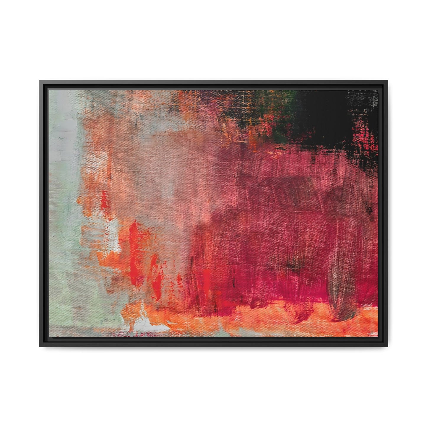 Tableau Contemporain Rubis "Série Sign Collections" / Toile encadrée sur caisse américaine