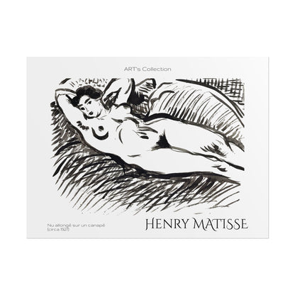 Nu allongé sur un canapé (circa 1927) by Henry Matisse / Affiche imprimée - Série ART's Collection