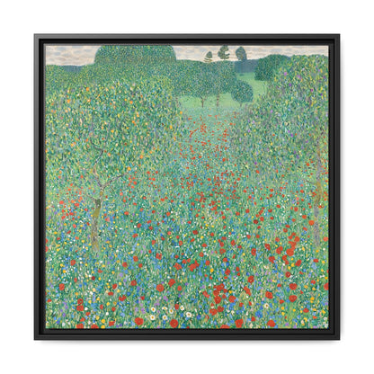 Blühender Mohn Mohnwiese (1907) by Gustav Klimt / Toile encadrée sur caisse américaine