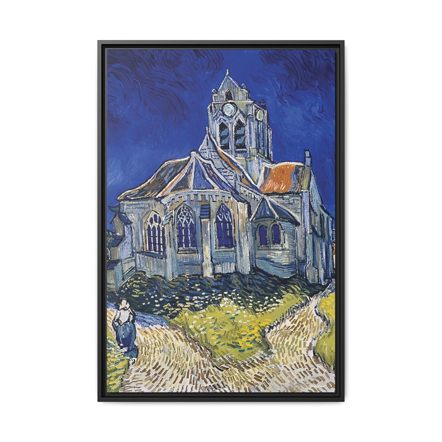 The Church in Auvers-sur-Oise, View from the Chevet (1890) by Vincent van Gogh / Toile encadrée sur caisse américaine