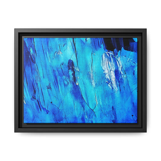 Tableau Intemporel Bleu Electrique "Série Sign Collections" / Toile encadrée sur caisse américaine