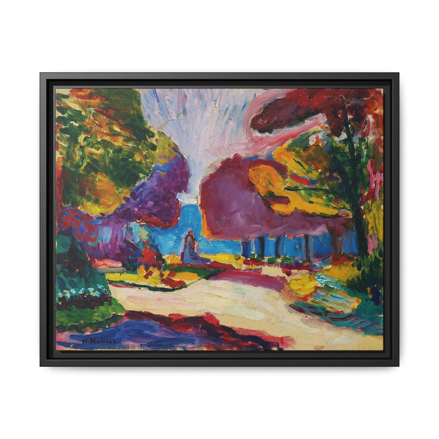 Jardin du Luxembourg, Paris (1902) by Henri Matisse  / Toile encadrée sur caisse américaine