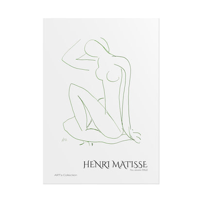 Nu assis (1952) version verte by Henri Matisse / Affiche imprimée - Série ART's Collection
