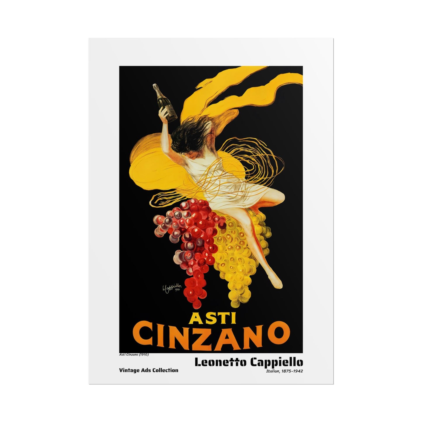 Asti Cinzano (1910) by Leonetto Cappiello / Affiche imprimée - Série Vintage Ads Collection