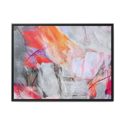 Tableau Intemporel Rouge Cendré "Série Sign Collections" / Toile encadrée sur caisse américaine