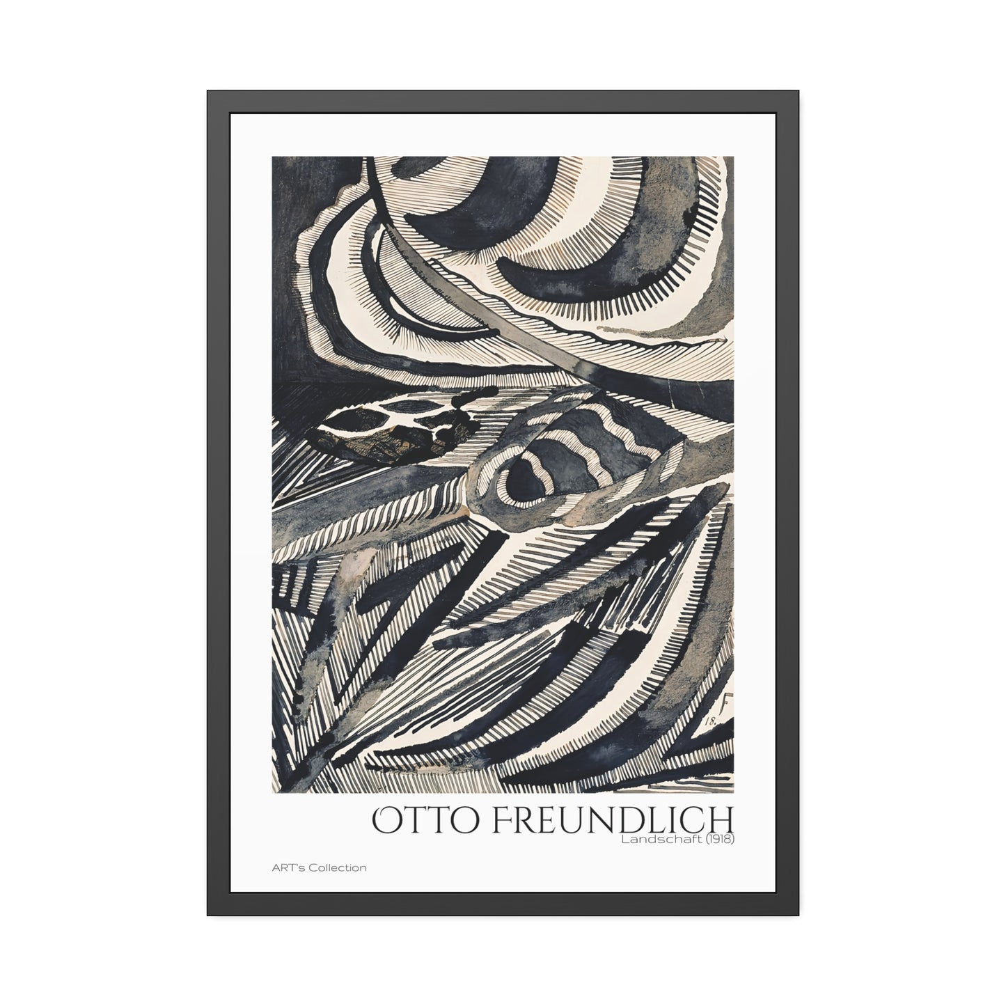 Landschaft (1918) by Otto Freundlich  / Affiche Encadrée série ART's Collection