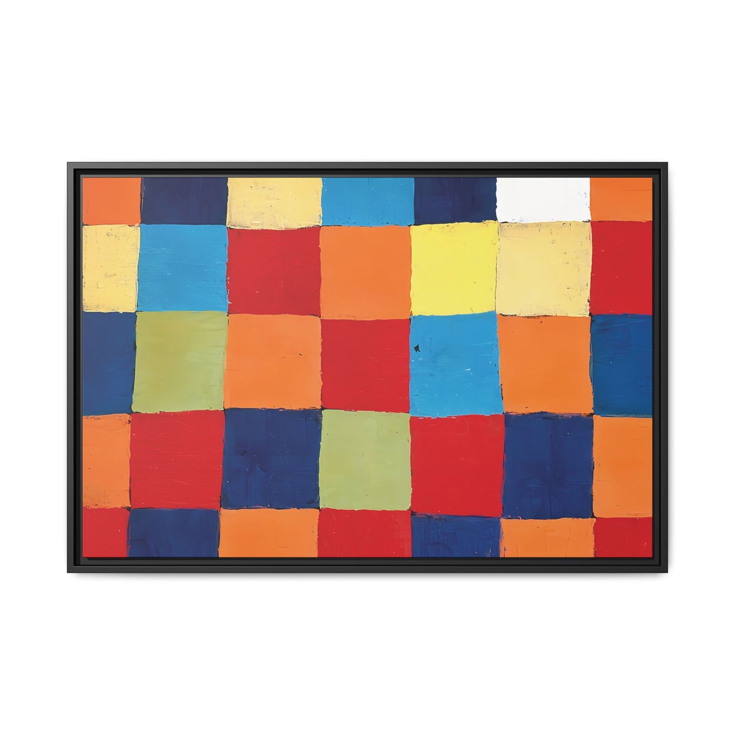 Color chart Qu1 (1930) by Paul Klee / Toile encadrée sur caisse américaine