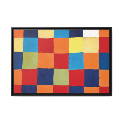 Color chart Qu1 (1930) by Paul Klee / Toile encadrée sur caisse américaine