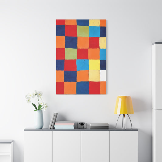Color chart Qu 1 (1930) by Paul Klee / Reproduction Fine Art sur Toile / Large Epaisseur 3.2 cm - 1.25 inch