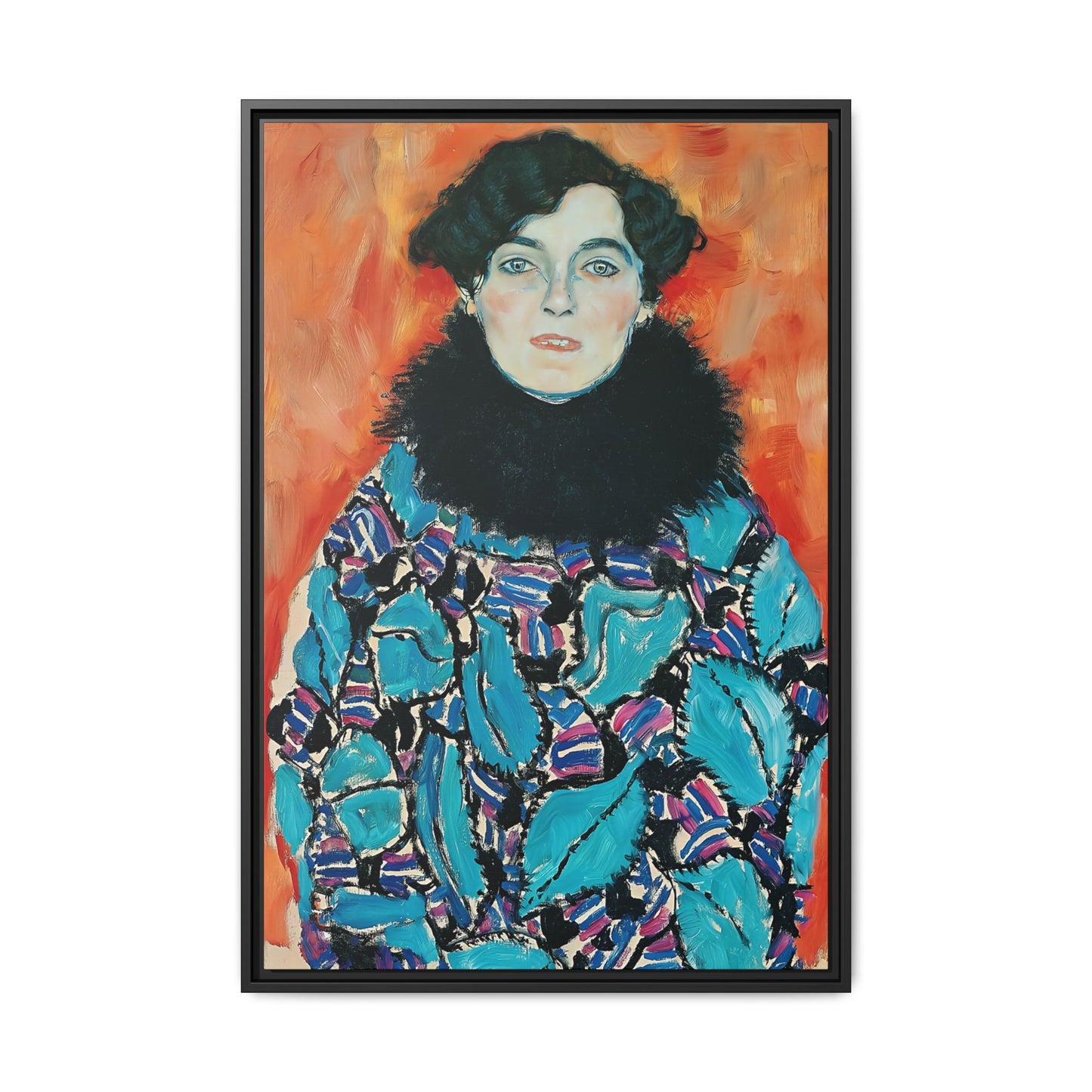 Johanna Staude (1917) by Gustav Klimt  / Toile encadrée sur caisse américaine