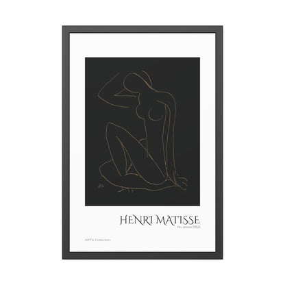 Nu assis (1952) by Henri Matisse version imposition / Affiche Encadrée série ART's Collection
