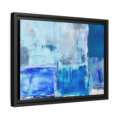 Tableau Beaux Arts Bleu Azur "Série Sign Collections" / Toile encadrée sur caisse américaine