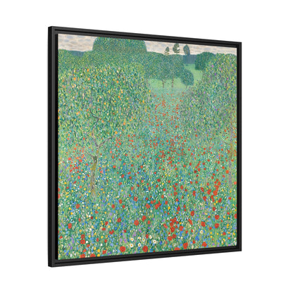 Blühender Mohn Mohnwiese (1907) by Gustav Klimt / Toile encadrée sur caisse américaine