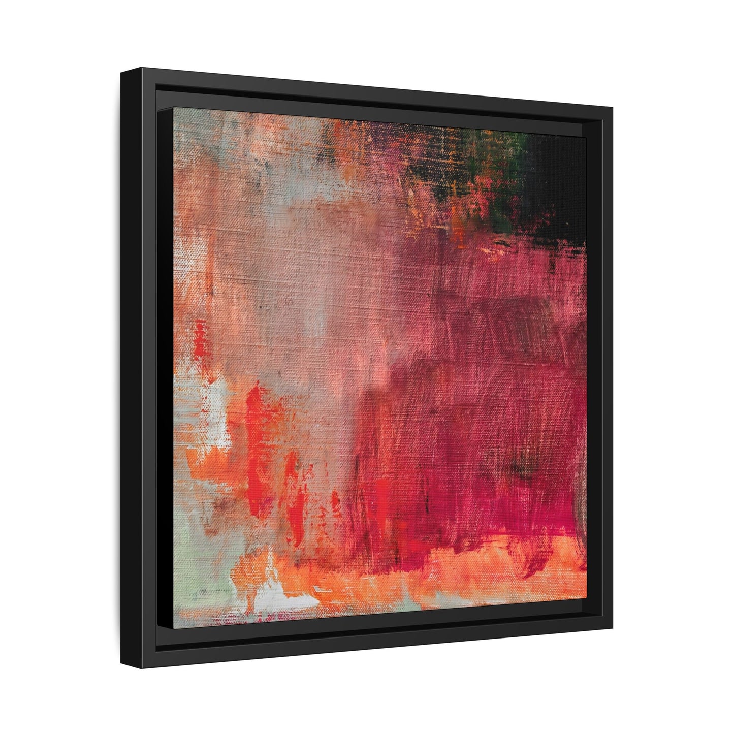 Tableau Contemporain Rubis "Série Sign Collections" / Toile encadrée sur caisse américaine