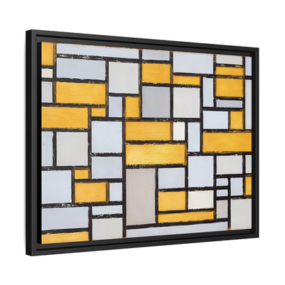 Composition with Grid 1 (1918) by Piet Mondrian  / Toile encadrée sur caisse américaine