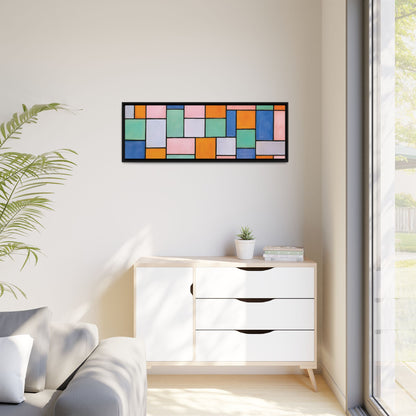 Composition in dissonances (1919) by Theo van Doesburg  / Toile encadrée sur caisse américaine