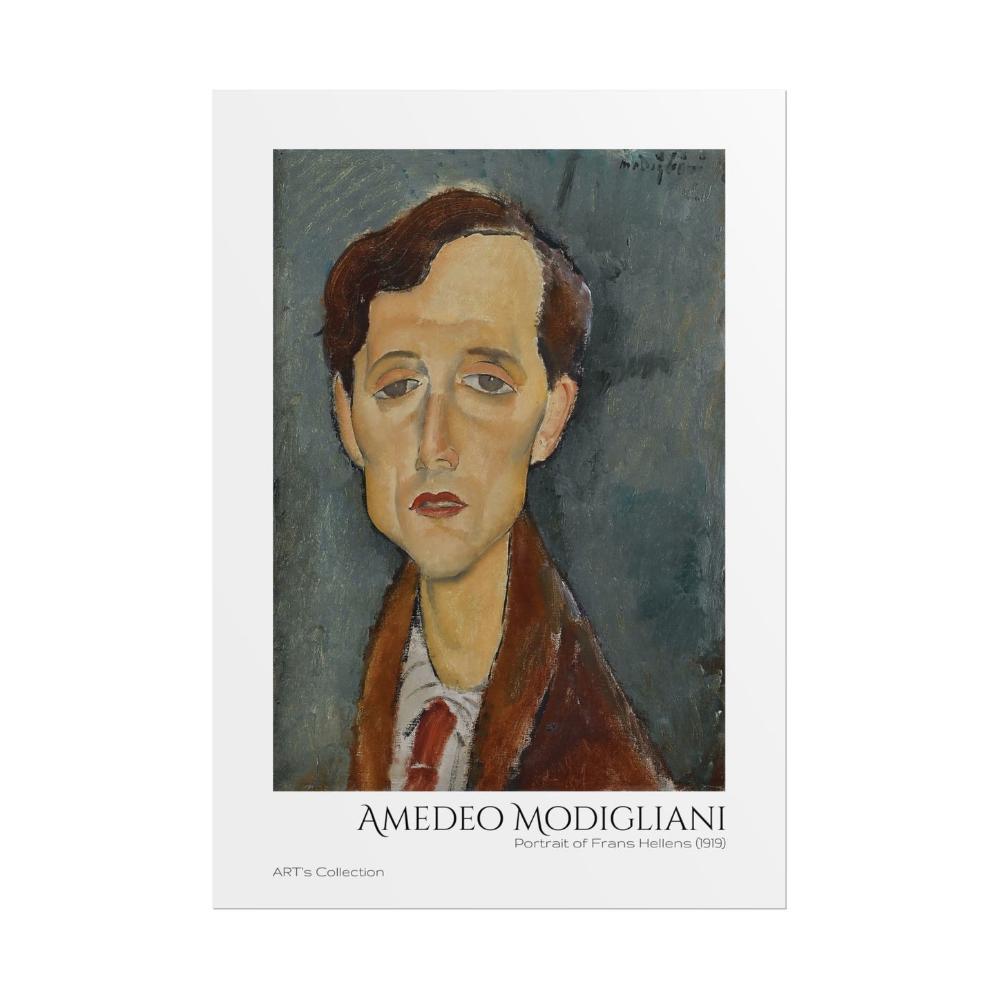 Portrait of Frans Hellens (1919) by Amedeo Modigliani / Affiche imprimée - Série ART's Collection