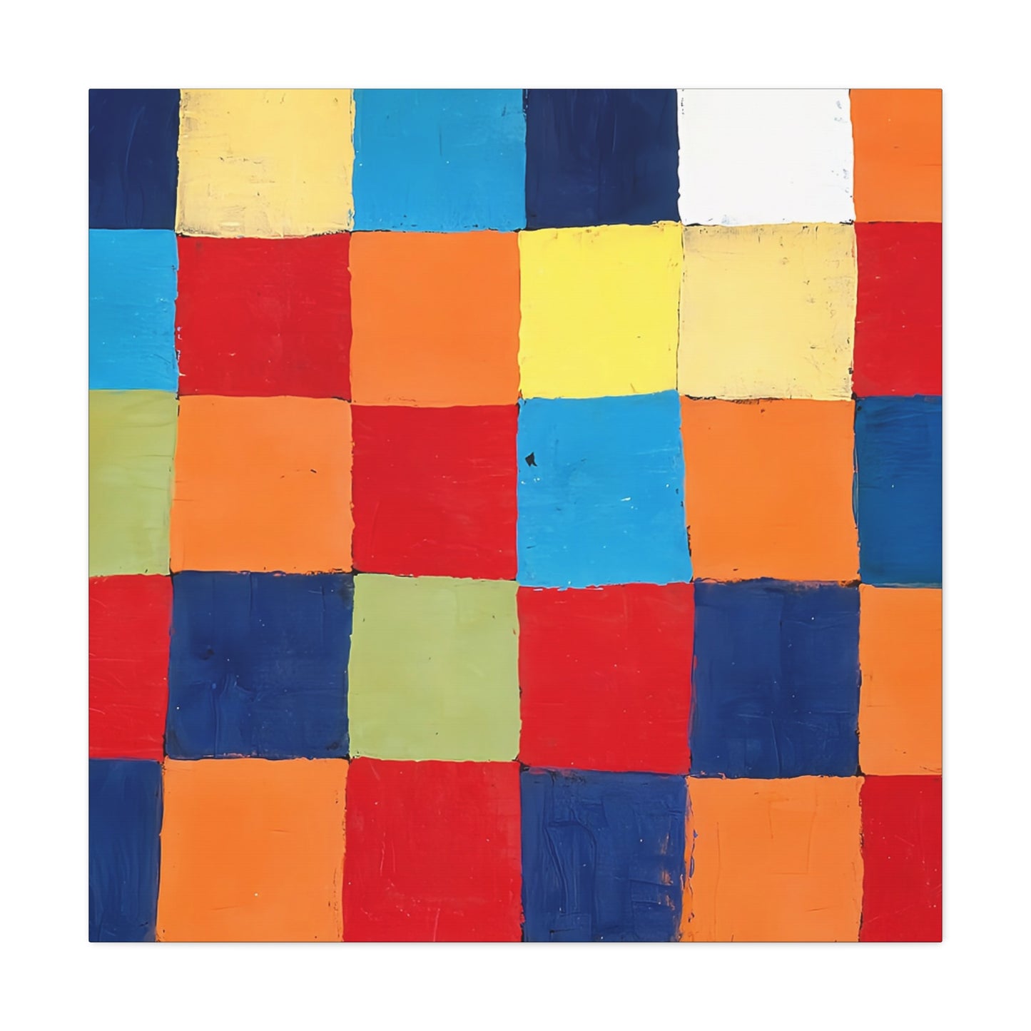Color chart Qu 1 (1930) by Paul Klee / Reproduction Fine Art sur Toile / Large Epaisseur 3.2 cm - 1.25 inch
