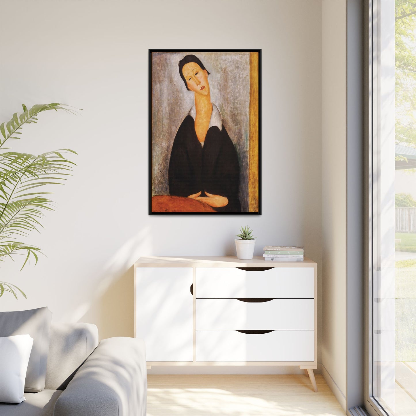 Portrait Of A Polish Woman by Amedeo Modigliani / Toile encadrée sur caisse américaine