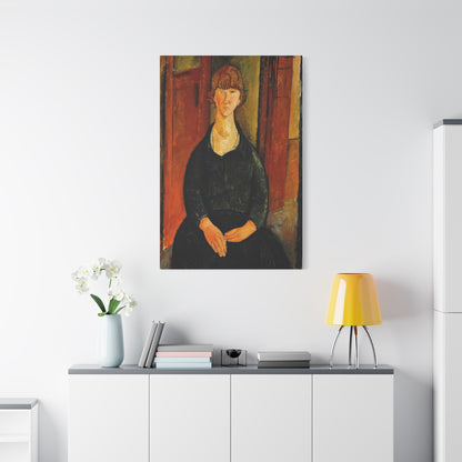 Flower Vendor (1919) by Amedeo Modigliani / Reproduction Fine Art sur Toile / Flanc Large Epaisseur 3.2 cm - 1.25 inch